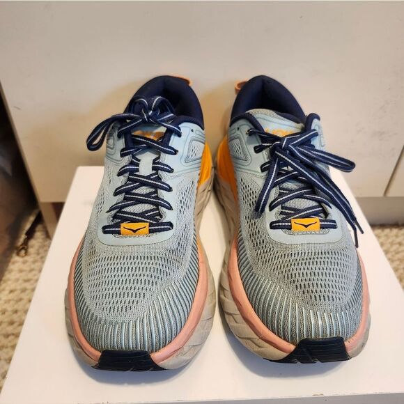 Hoka One One Bondi 7 in "Blue Haze" 1110519 BHBI Sneakers Womens Sz.7.5 Ret.$270 - Picture 3 of 10